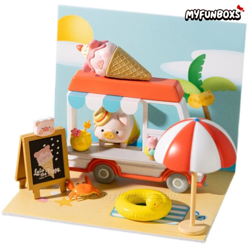 LuLu the Piggy Beach Party Ice Cream Van Scene Set