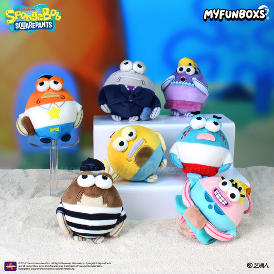SpongeBob SquarePants Bikini Bottom Chubby Fish Series Plush Blind Box(PRE-ORDER)