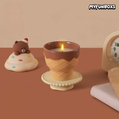 LINE FRIENDS Brown Dessert Party Series Scented Candle