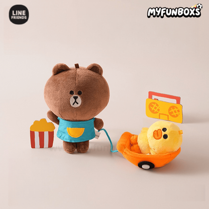 LINE FRIENDS Brown 15th Anniversary Plush Keychain – Soft Collectible
