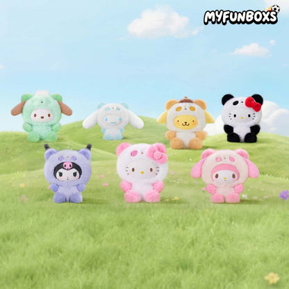 Sanrio Colorful Panda Series plush keychain blind box