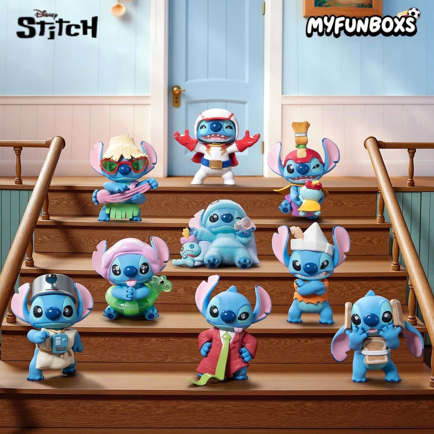 Disney Stitch in cute outfits Series Figure blind box