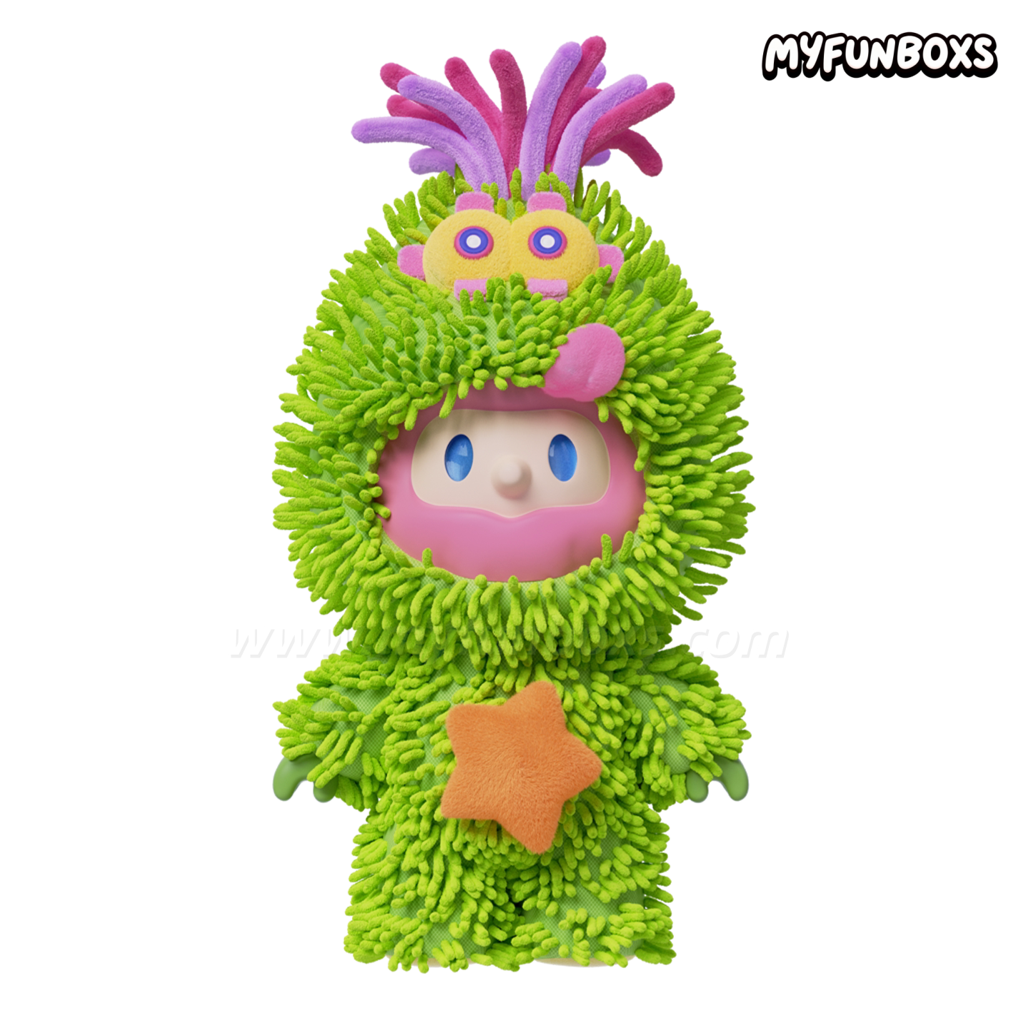 MOGOLS x FARMER BOB Green-BOB soft vinyl plush keychain Hanging Card