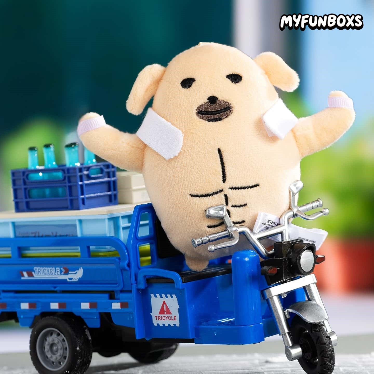 Nudaeng Muscular Dog Plush Keychain