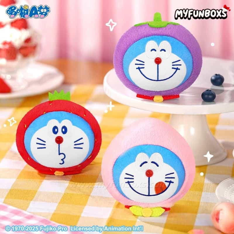Doraemon Fortune Fruit Series Plush Keychain Blind Box