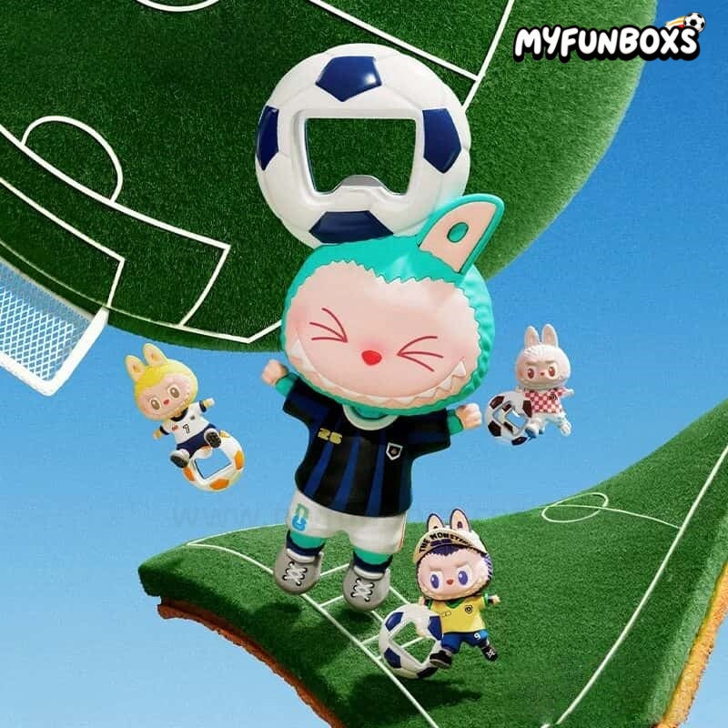 POP MART THE MONSTERS × FIFA Series bottle opener fridge magnet blind box
