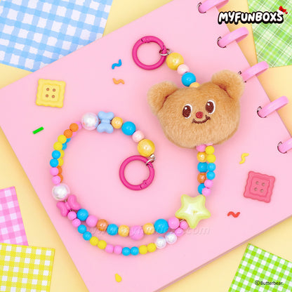 Butterbear Rainbow Plush Keychain
