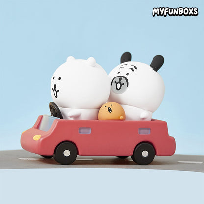 Joke Bear and Friends Series Go for a Ride Hanging Card