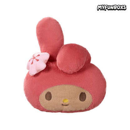 Sanrio Summer Black Skin 18-inch Hello Kitty head-shaped plush pillow
