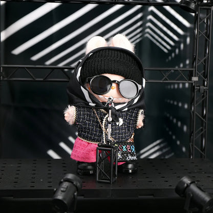 Labubu Doll Clothes - Black Skirt Outfit Set