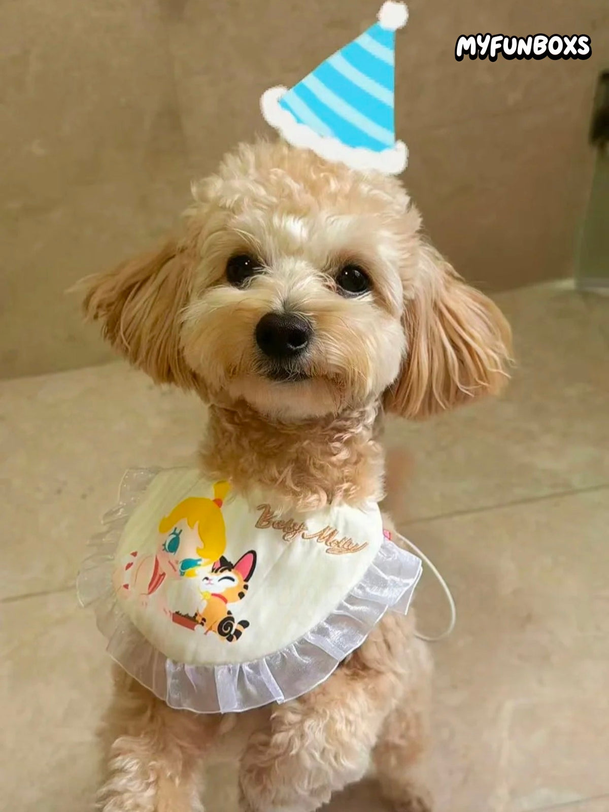 POP MART BABY MOLLY Pet Bandana – Cute Cat & Dog Scarf