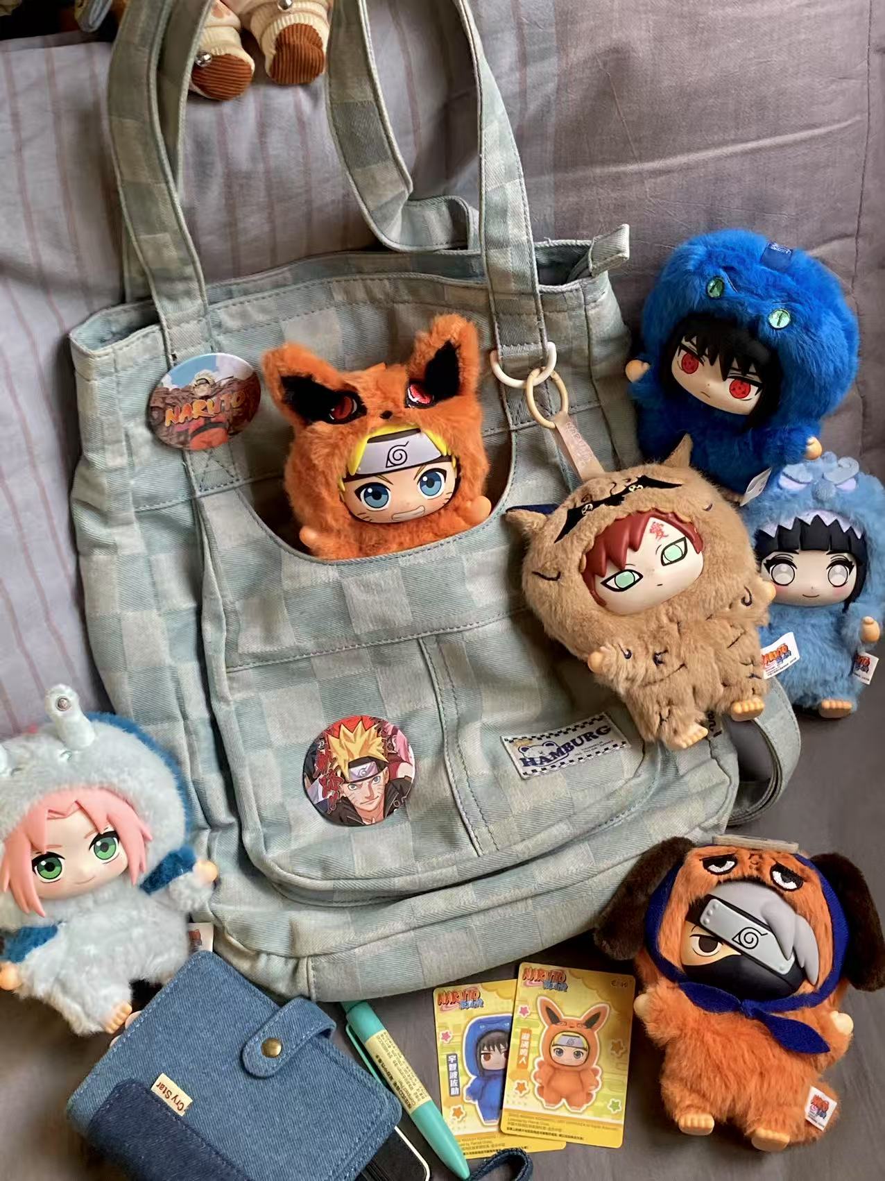 Naruto Beast Party Plush Keychains Gift Blind Box