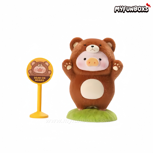 LuLu the Piggy Bear Alert Figure Hanging Card