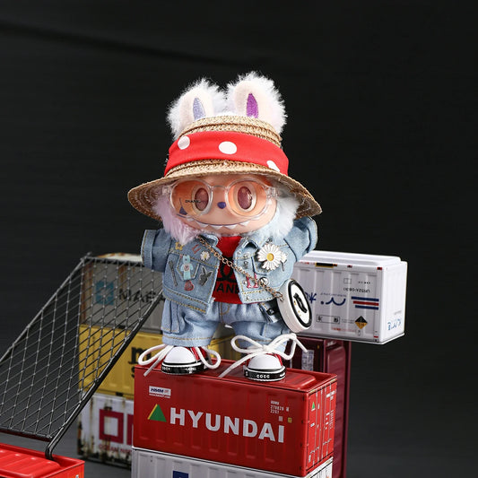 Designer GDragon Denim Set for Labubu
