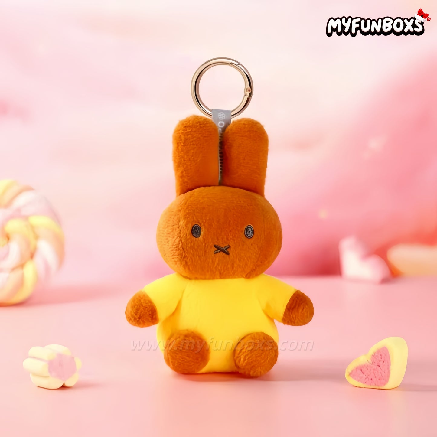 Miffy Colorful Series Plush Keychain