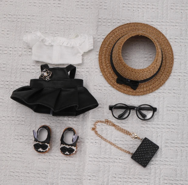Designer Black Skirt Set for Labubu
