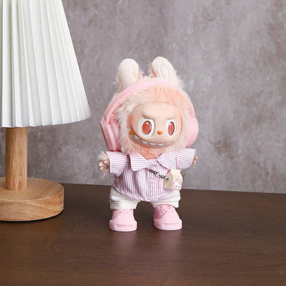 Labubu Doll Clothes - Pink Shirt Set
