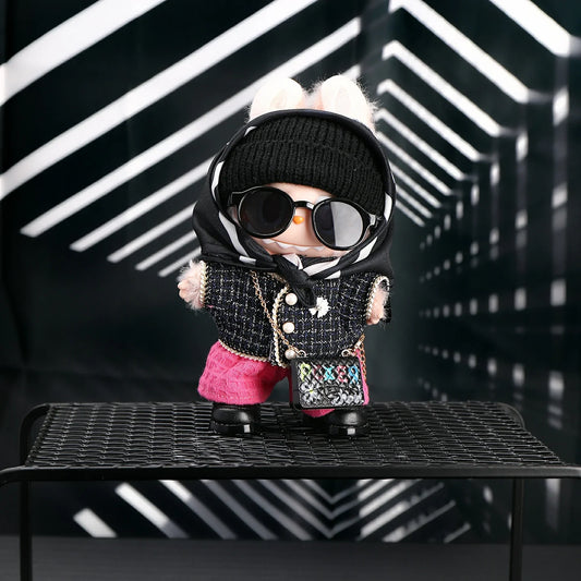 Labubu Doll Clothes - Black Skirt Outfit Set