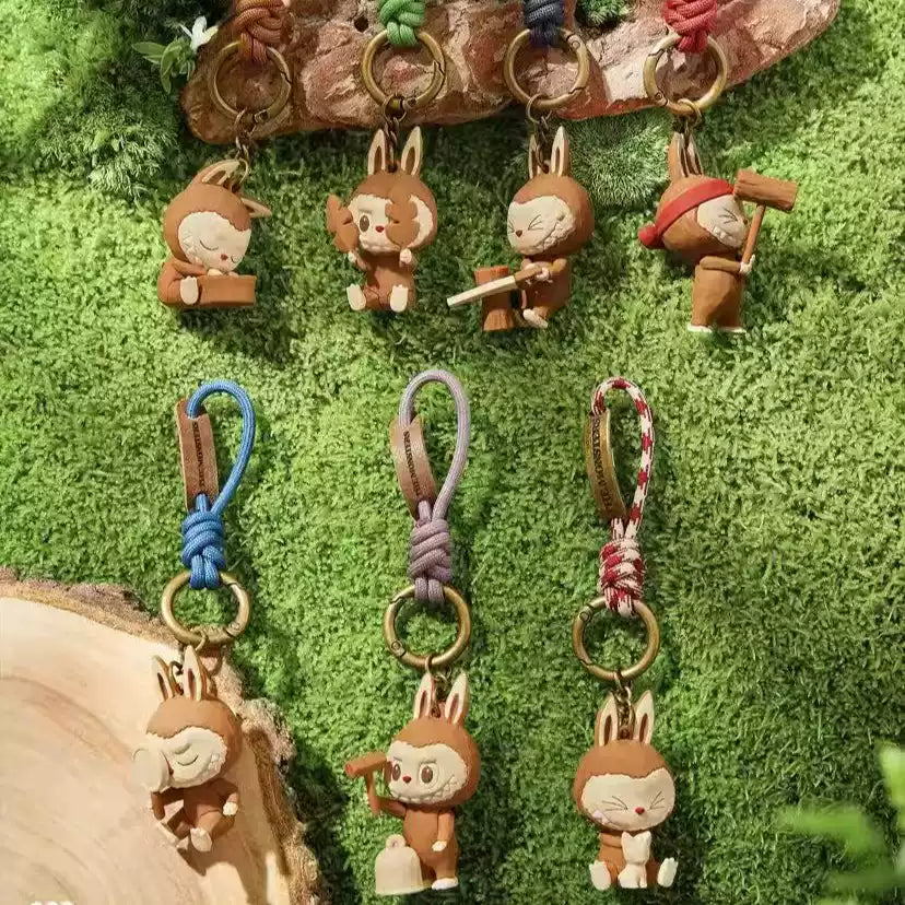 LABUBU Woodworking Series Keychain Blind Box (Pop Mart Park Limited)