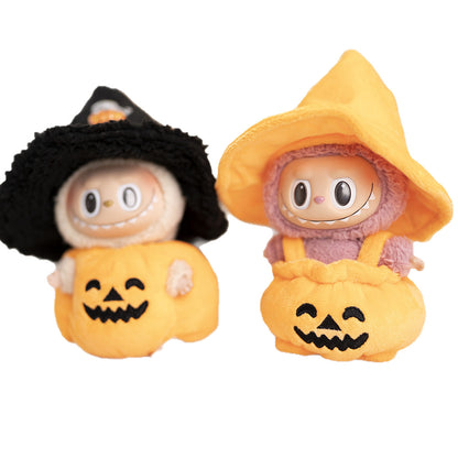 Halloween Pumpkin Costume Outfit for 17cm Labubu Doll（Doll not included）