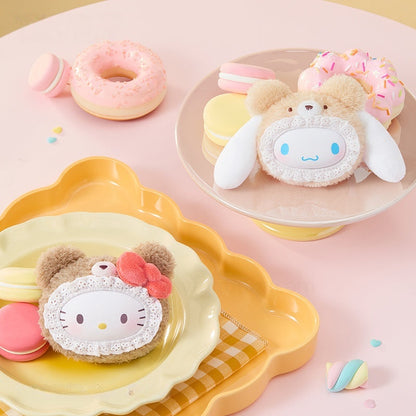 SANRIO Fluffy Teddy Bear Plush Keychain Gift Blind Box