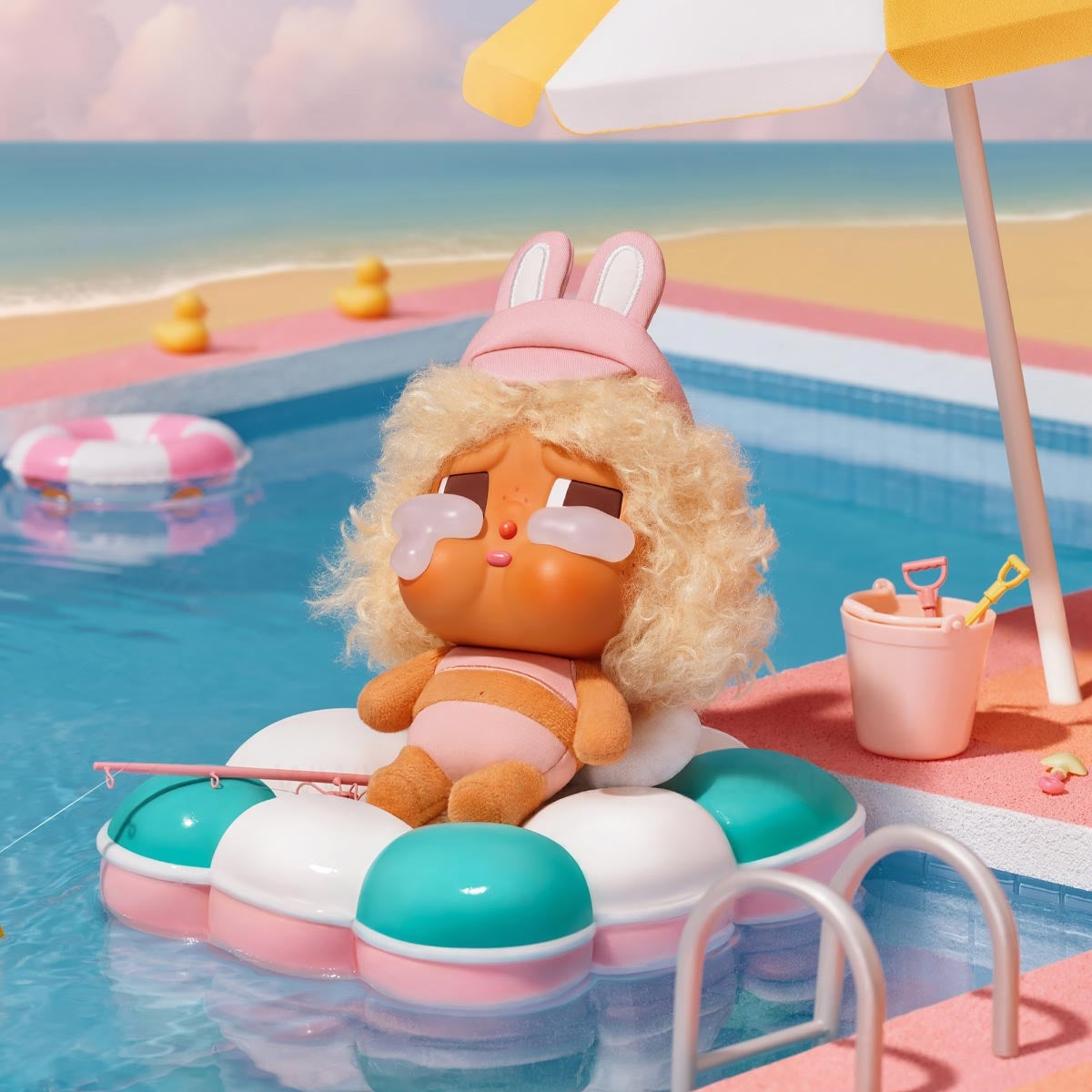 CRYBABY Vacation Mode On Series-Vinyl Plush Pendant,Blind Box (PRE-ORDER)