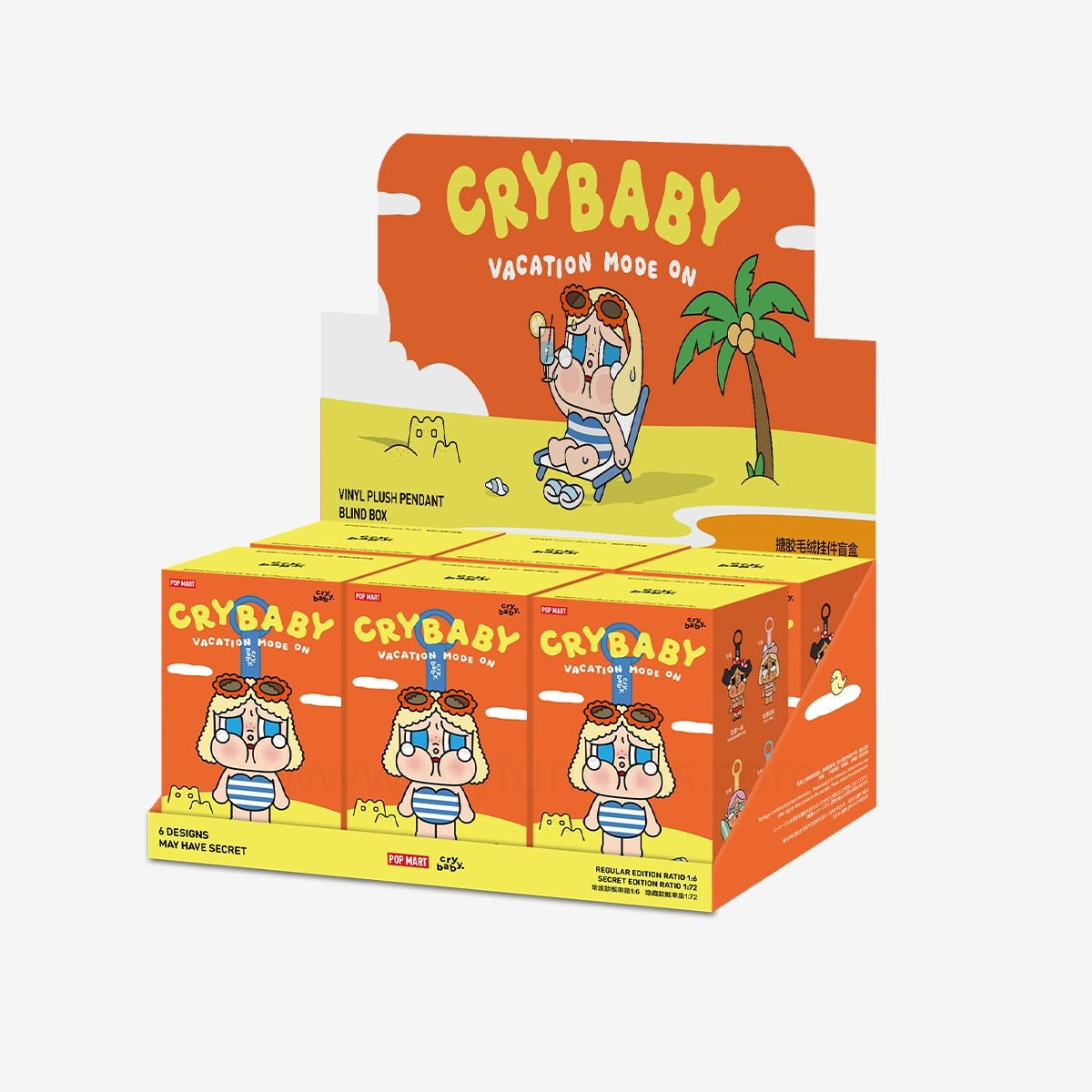 CRYBABY Vacation Mode On Series-Vinyl Plush Pendant,Blind Box (PRE-ORDER)