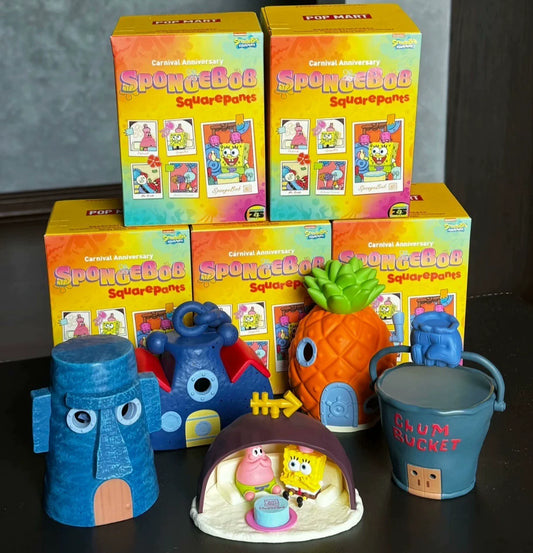 SpongeBob SquarePants Carnival Anniversary Series Action Figure (Whole Set Opened)