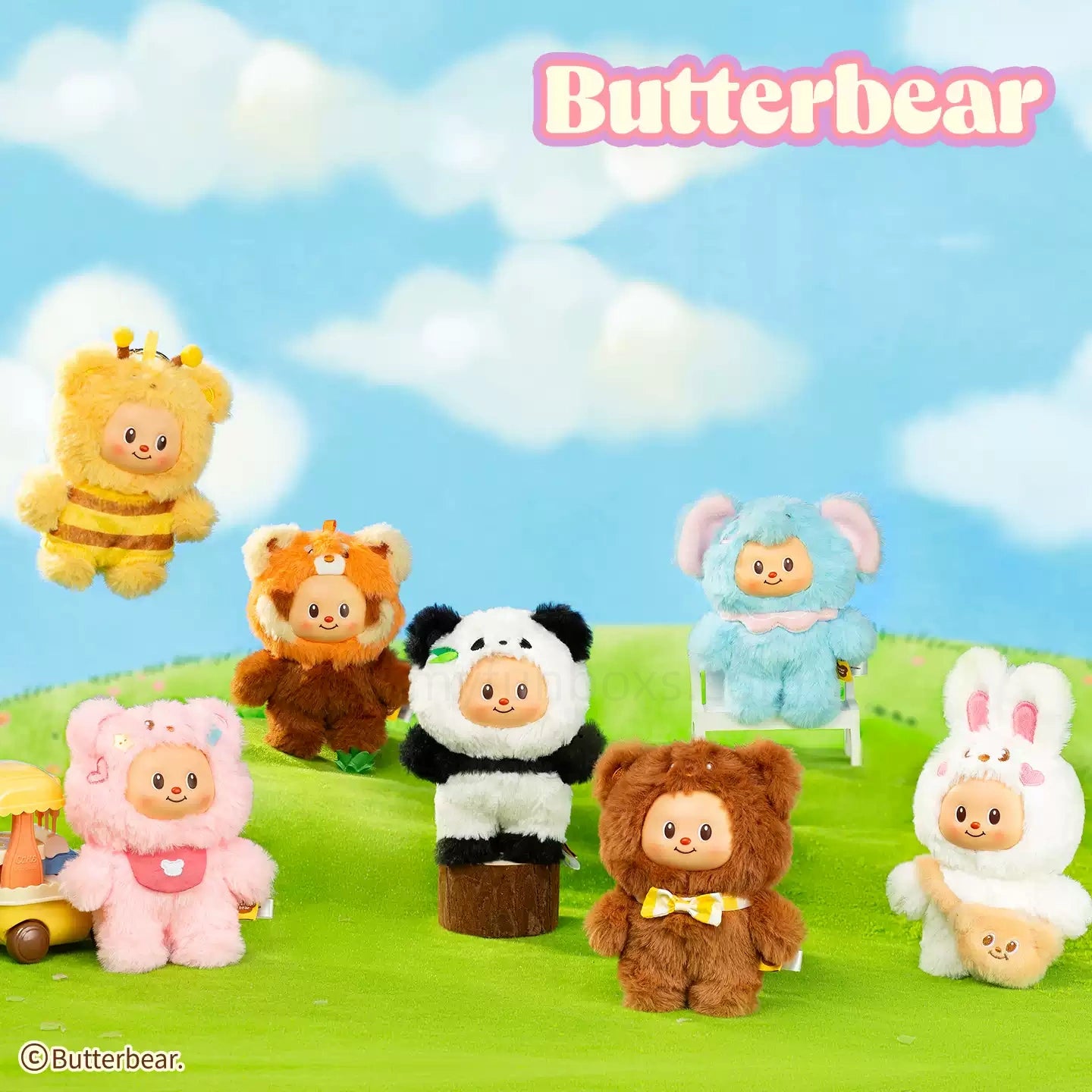 Butterbear vinyl face blind box plush series plush pendant