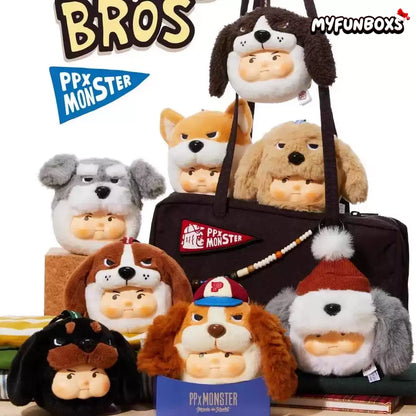 PP X MONSTER Dog-themed Plush Keychain Blind Box