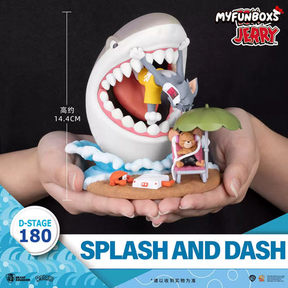 Tom and Jerry Shark Scene Figurine Ornament Trendy Gift