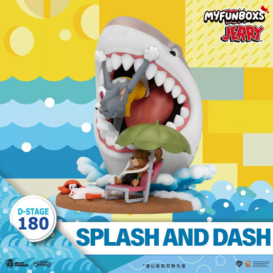 Tom and Jerry Shark Scene Figurine Ornament Trendy Gift Style - Shark Attack