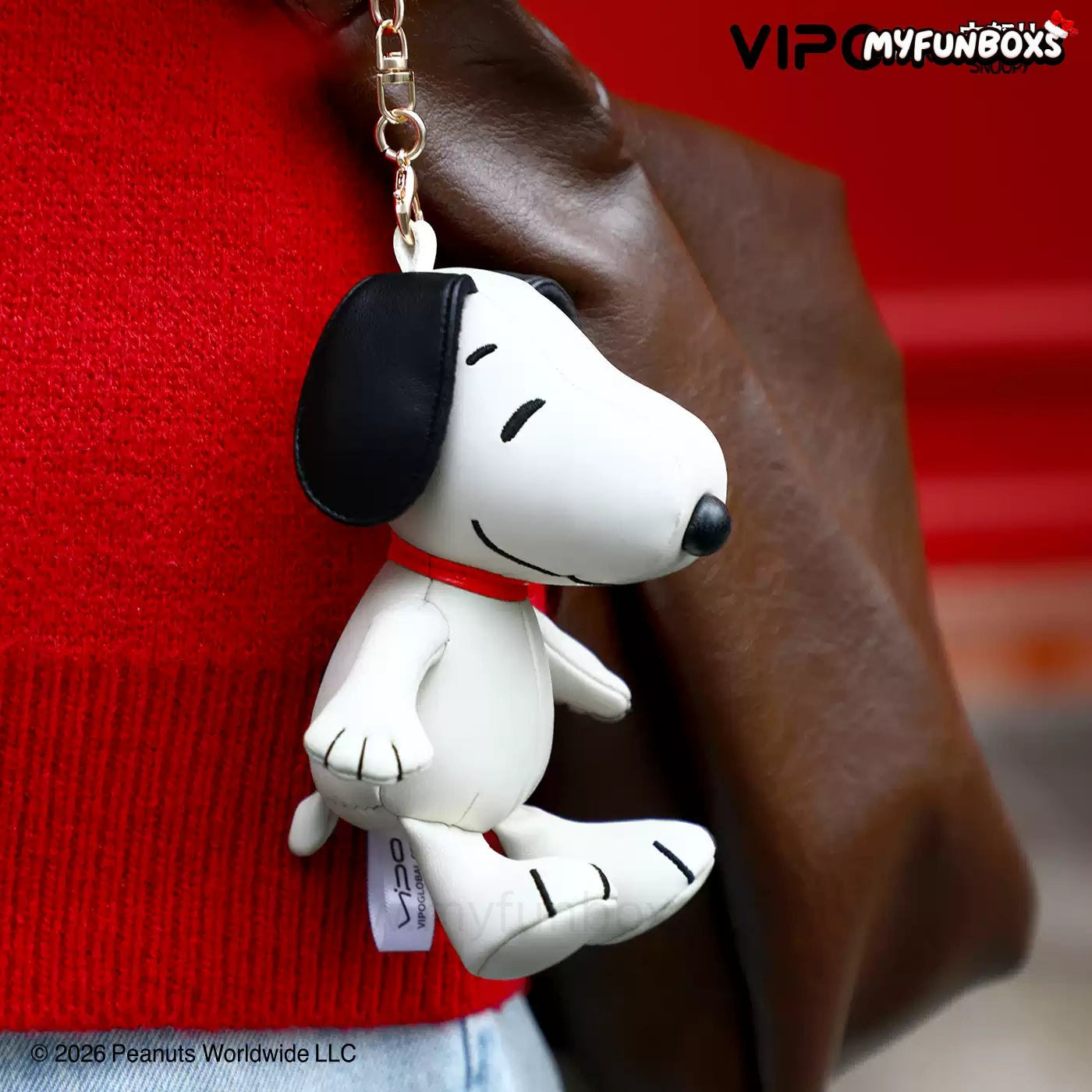 VIPOxSnoopy PU Leather Keychain Charm