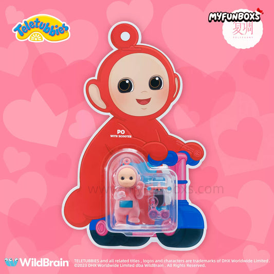 Teletubbies Po Flocked Figure on Card with Glow Car