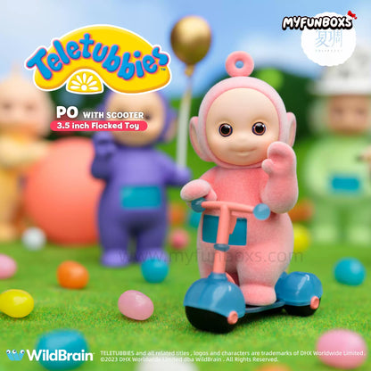 Teletubbies Po Flocked Figure on Card with Glow Car