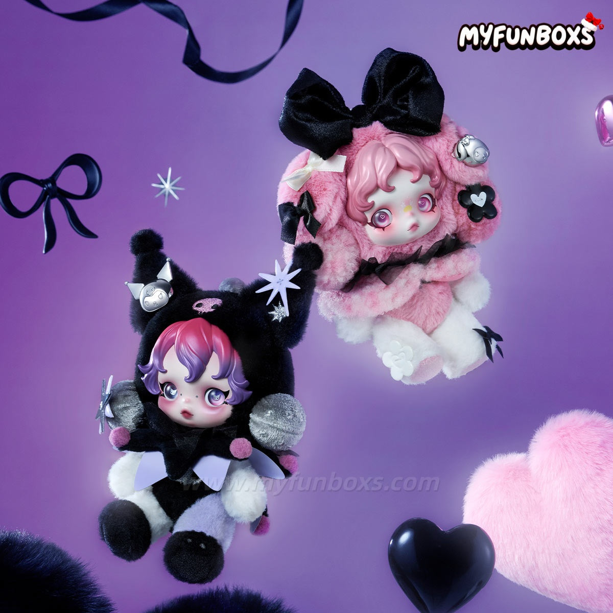 SKULLPANDA × My Melody & Kuromi Plush