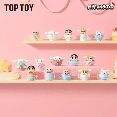 Crayon Shinchan X Cinnamoroll Teacup Series Mini Figures Bags