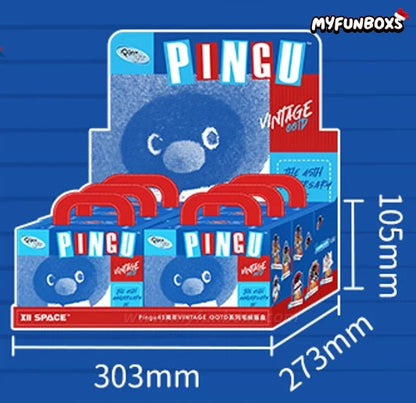 Pingu 45th Anniversary Limited: VINTAGE OOTD Series Plush Blind Box 1 SET (6 BOXES)