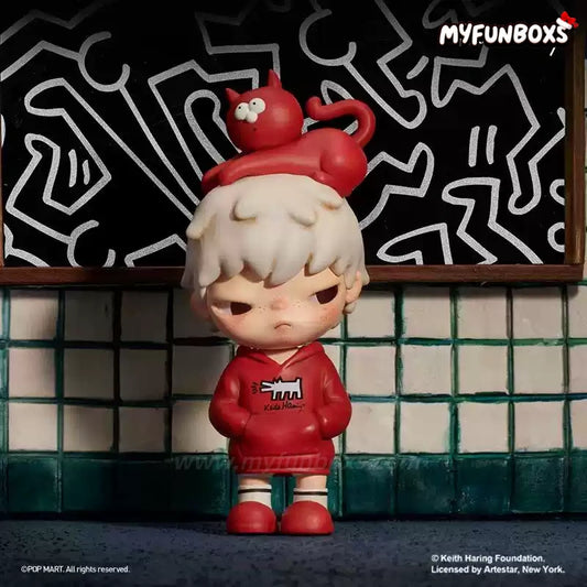 Pop Mart Hirono × Keith Haring Collectible Figure on Blister Card