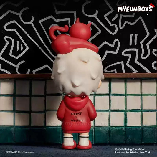Pop Mart Hirono × Keith Haring Collectible Figure on Blister Card