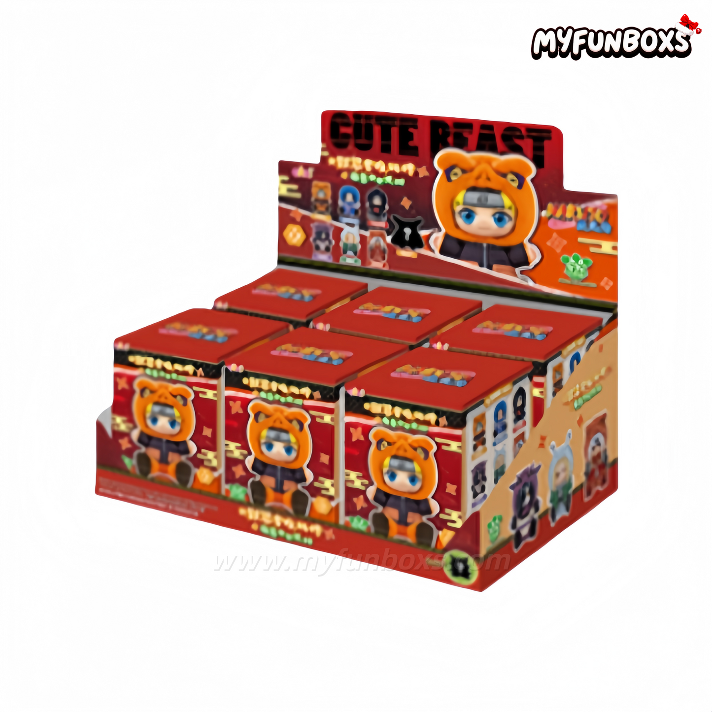 Naruto Beast Party V2 Series Plush Dolls, Blind Box 1 SET (6 BOXES)