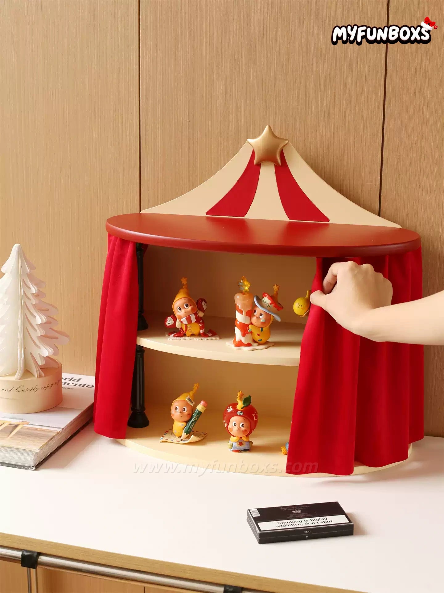 Circus-Themed Collectible Figure Display Stand