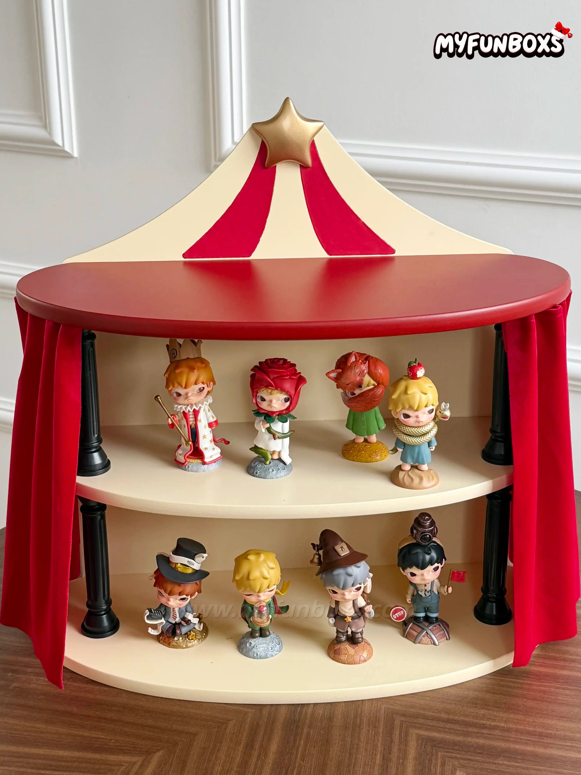 Circus-Themed Collectible Figure Display Stand