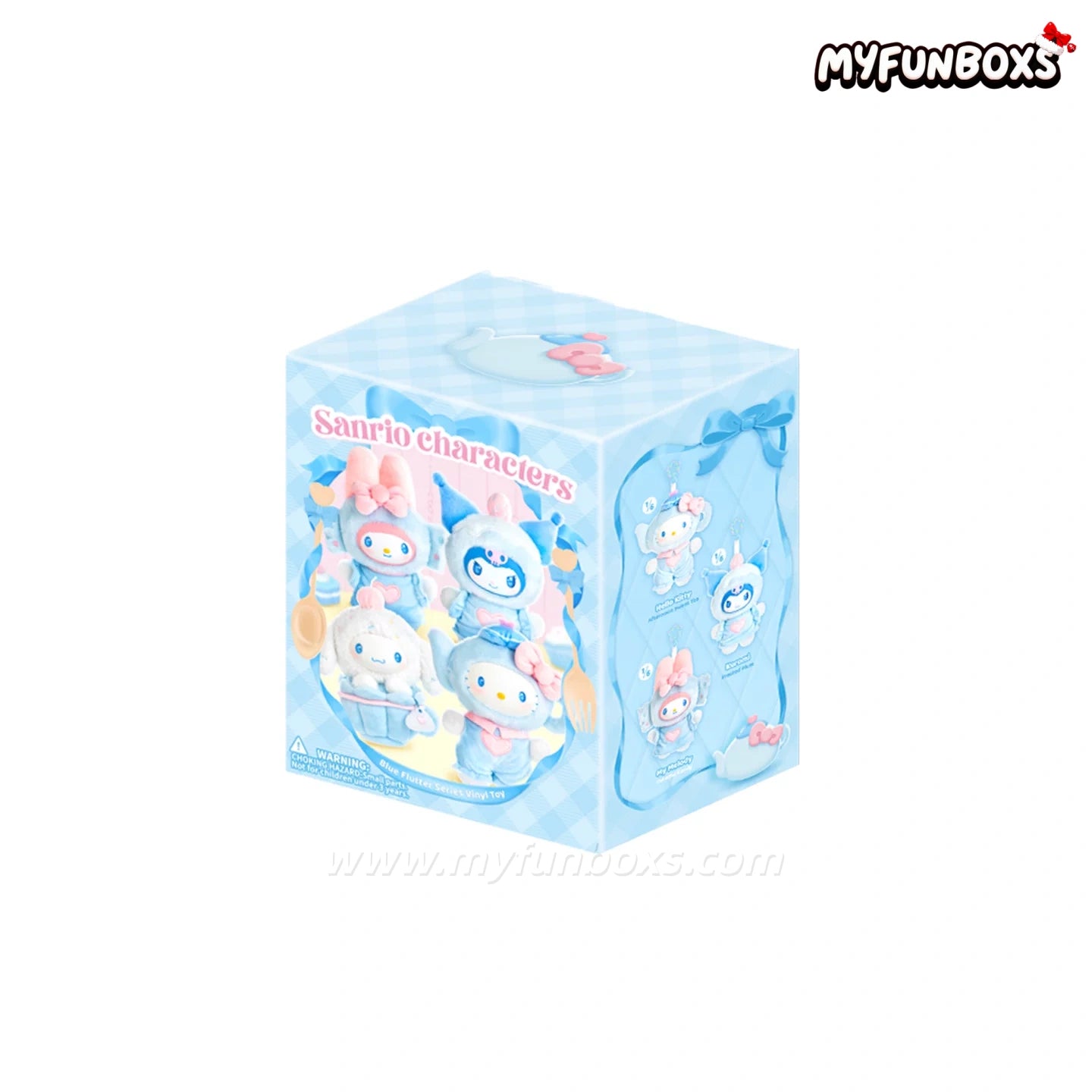 Sanrio Heartbeat Blue Squeezable Vinyl-Plush Blind Box 1 BOX