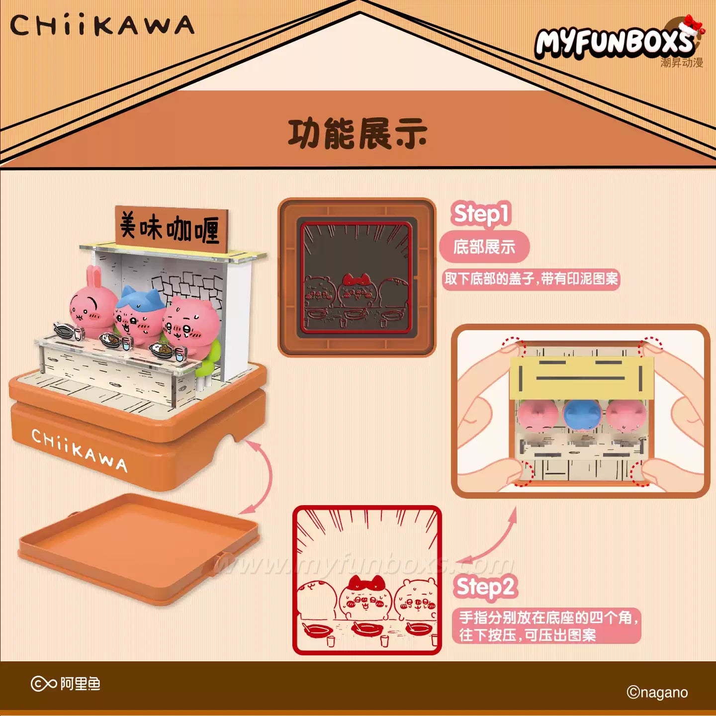 Chiikawa Spicy Curry Scene Stamp Figure