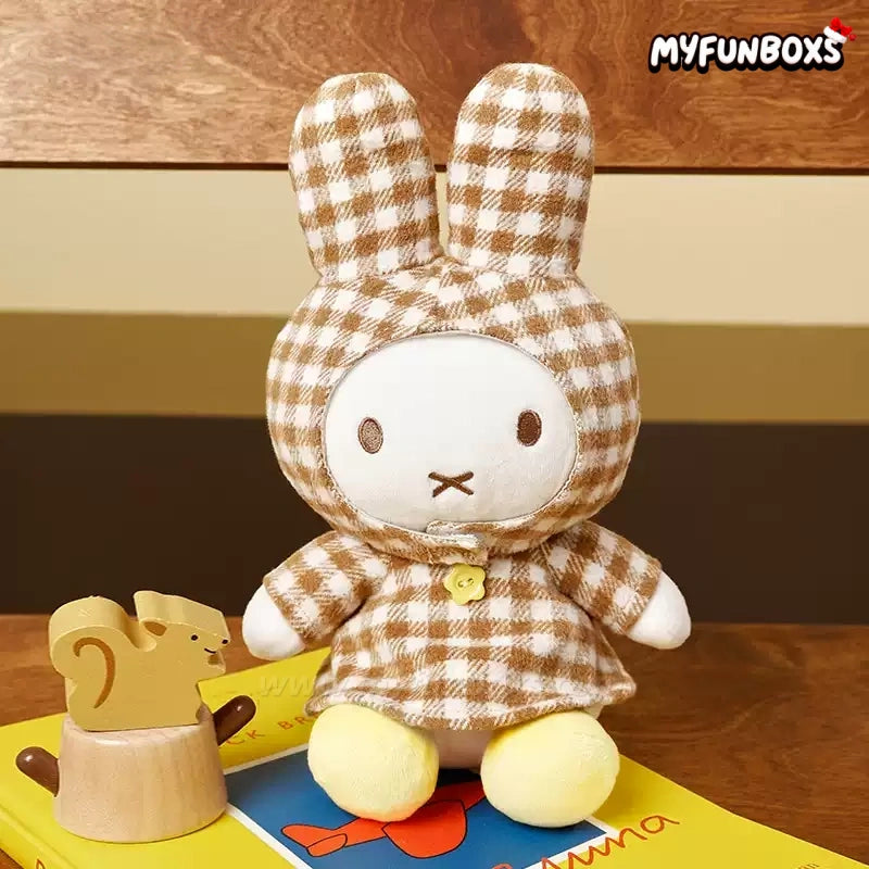 Miffy Roving Series Checkered Jumper Plush Toy