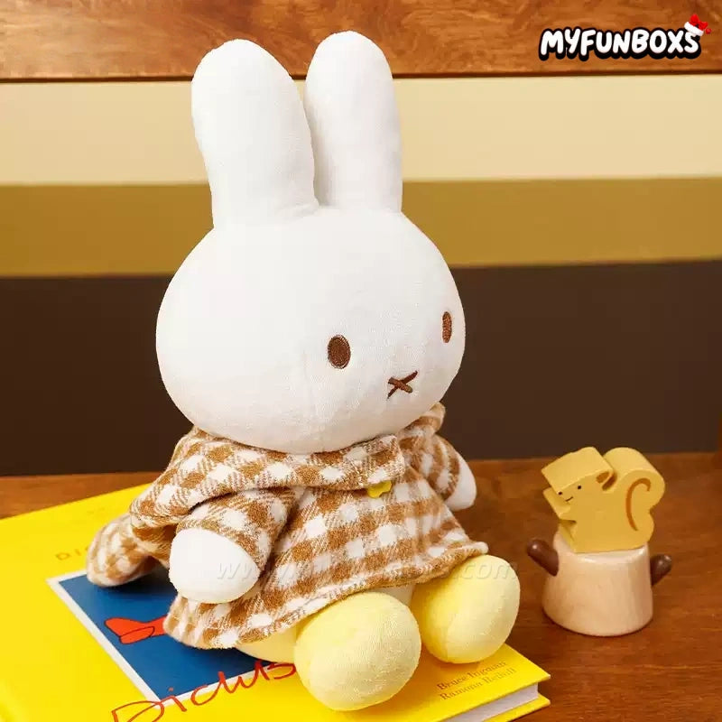 Miffy Roving Series Checkered Jumper Plush Toy
