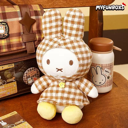 Miffy Roving Series Checkered Jumper Plush Toy