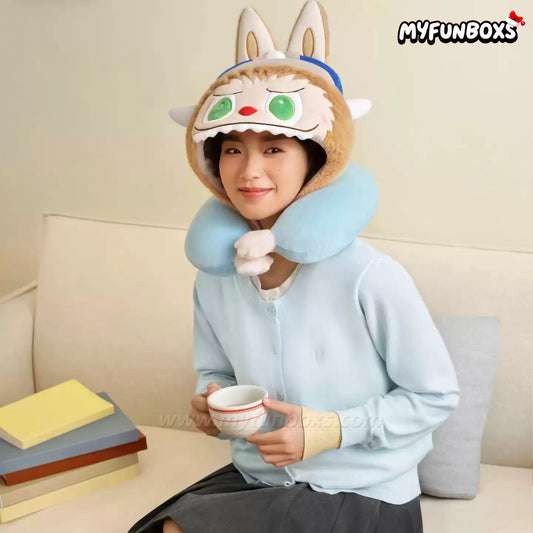 POPMART City Park Carnival Exclusive Collection LABUBU Hooded Neck Pillow