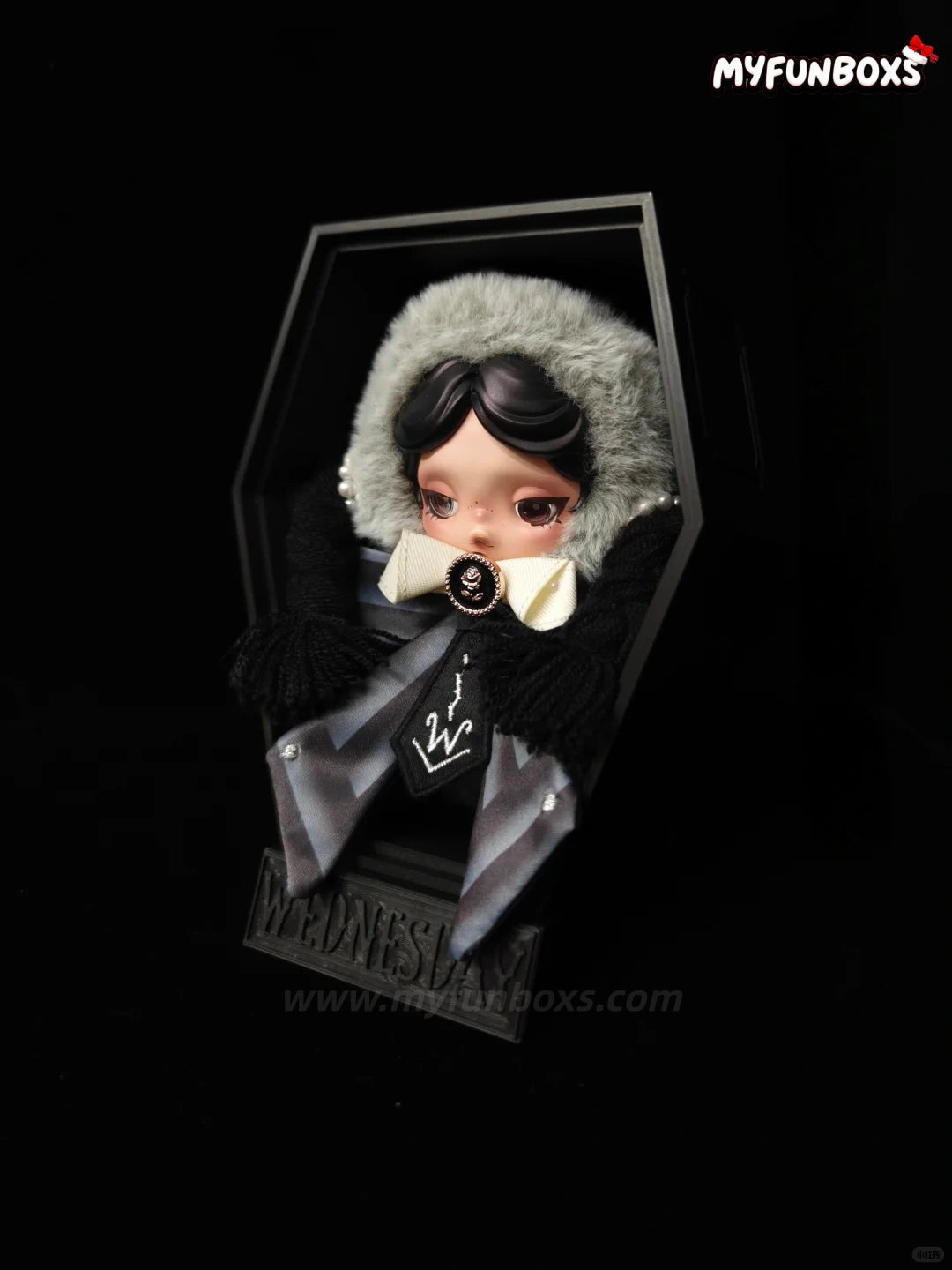Skull Panda × Wednesday: Coffin Display Case